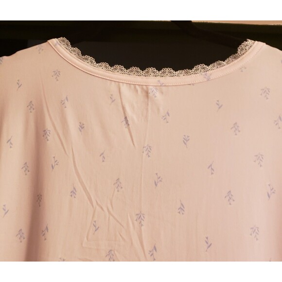 Elizabeth & Nicole  Pink Floral Lace PJs Very Soft Intimate Sleepwear Sz XL NWT - Picture 4 of 13